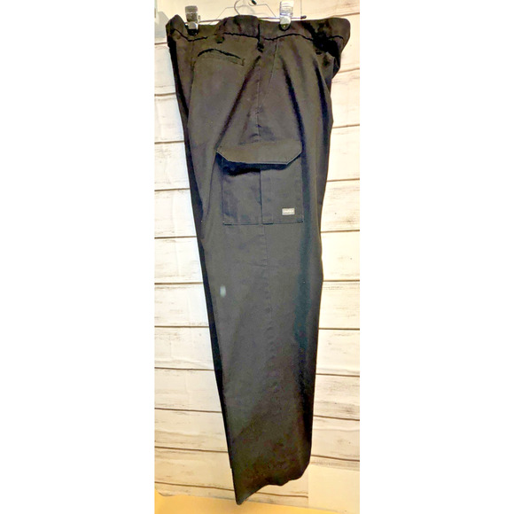 SofTwill By Unifirst Cargo Work Pants Black 38 x 34 Side Pockets and Slash Waist - Picture 4 of 13